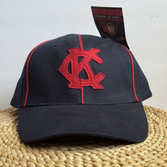 NWT Vintage Kansas City Monarchs Negro League Baseball Strap Hat Royals Pepsi - Picture 2 of 6